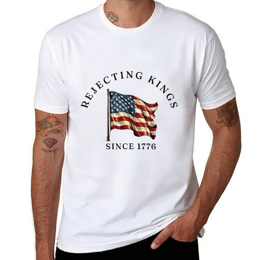 Womens No Kings In America We The People Resist USA 4th July  Summer-ready Fabric T-Shirt
