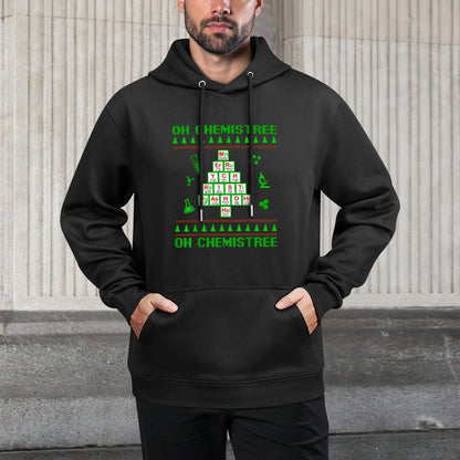 Science Christmas Oh Chemist Tree Chemistree Chemistry Kangaroo Pocket Hoodie