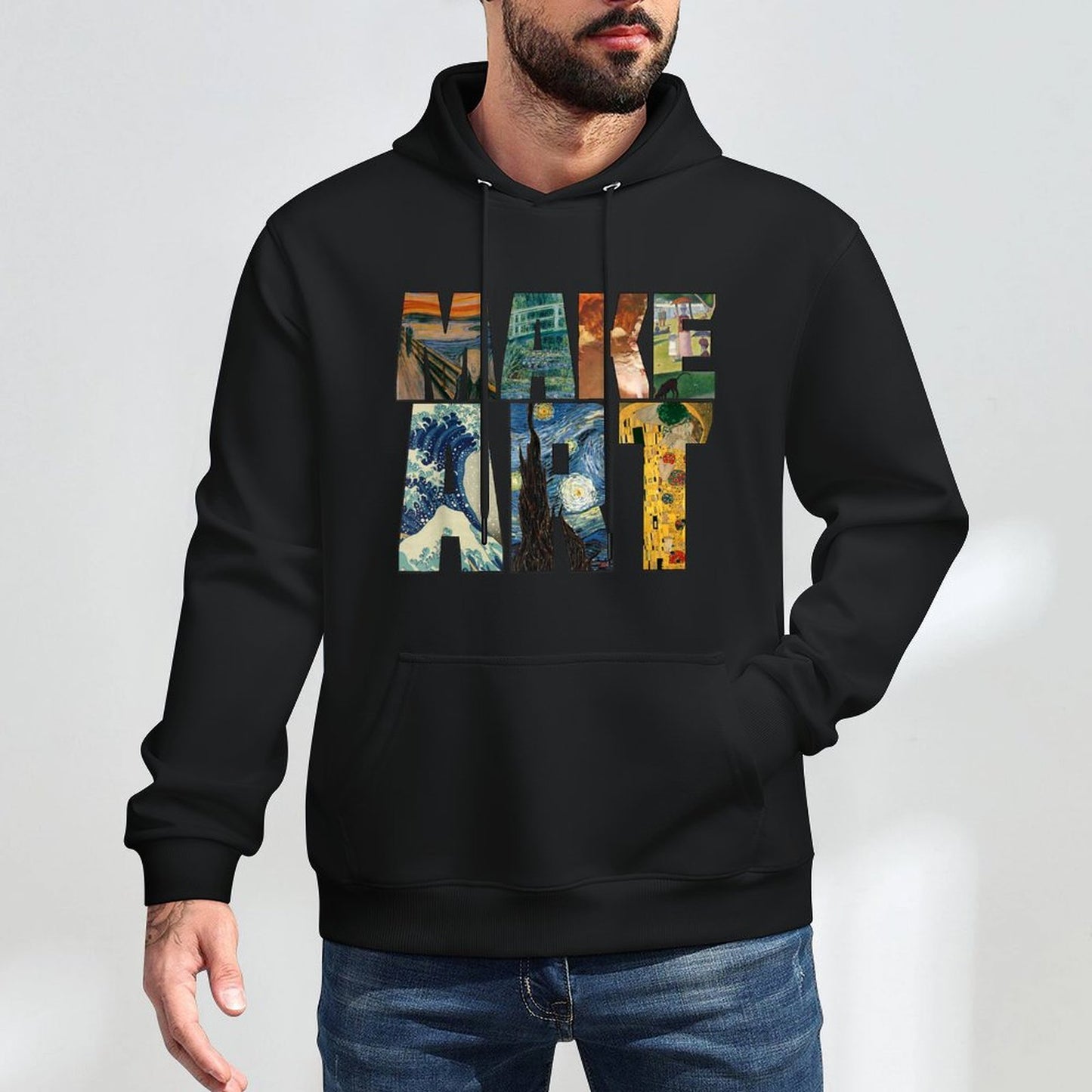 MAKE ART  Funny Artist Artistic Humor Painting Cool T-shirt All-Day Comfort Hoodie
