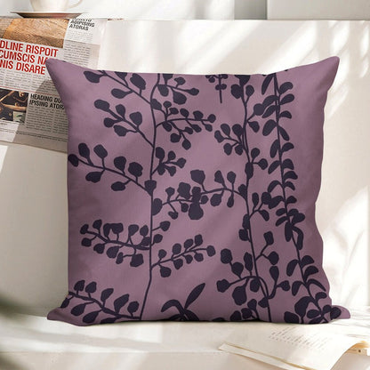 Bella’s Purple Bed Spread Print Linen Throw Pillow Cover