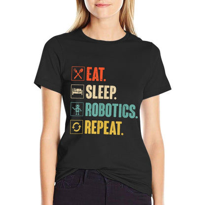Eat Sleep Robotics Repeat Vintage Engineer Gift T-Shirt