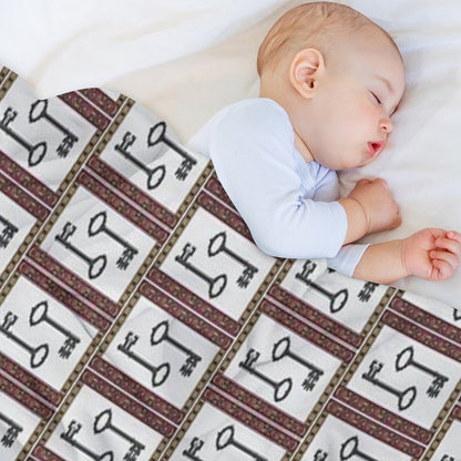 Pair of Keys (cross Stitch Style) Throw Blanket