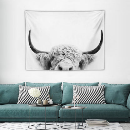 Peeking Cow Tapestry