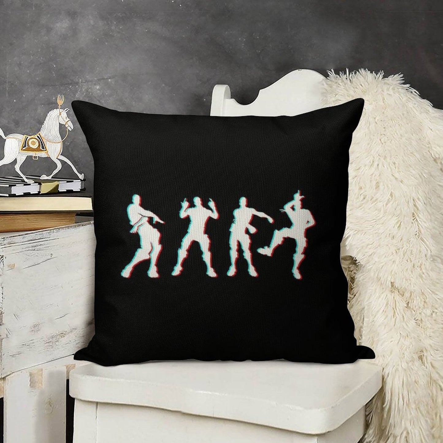 Battle Royale Victory Dance Cool Justice Dance Linen Throw Pillow Cover