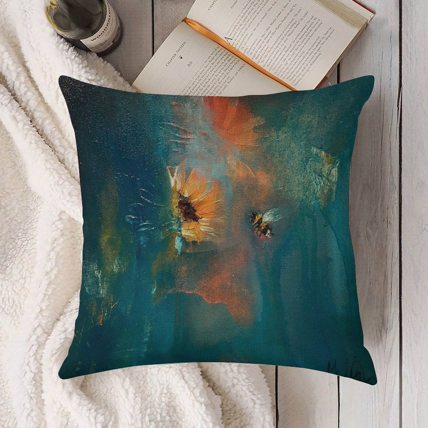 Underglow Linen Throw Pillow Cover
