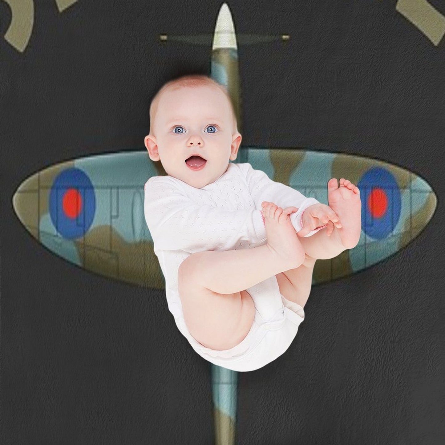 The Spitfire Blueprint Throw Blanket