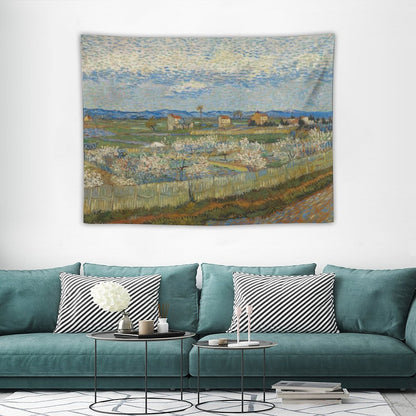 Van Gogh’s Peach Trees in Blossom Tapestry