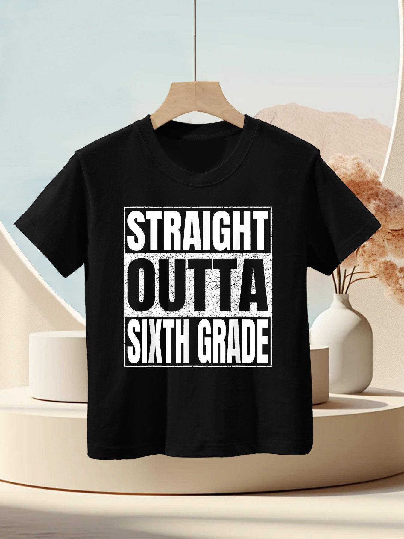 Straight Outta Sixth Grade Great Graduation 6th Grade Kids T-Shirt