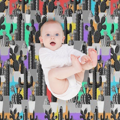 Happy Cactus Throw Blanket