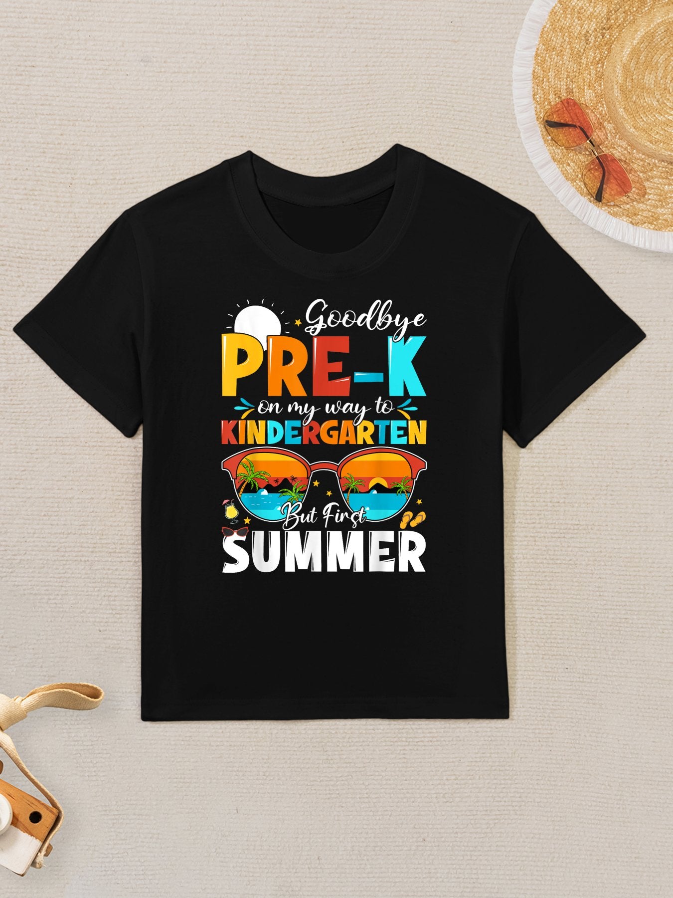 Goodbye Pre-k Graduation To Kindergarten Hello Summer Kids Kids T-Shirt