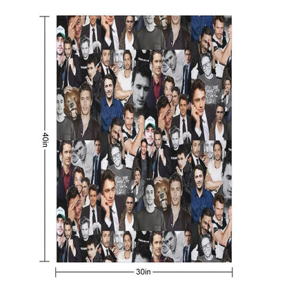 James Franco Collage Throw Blanket