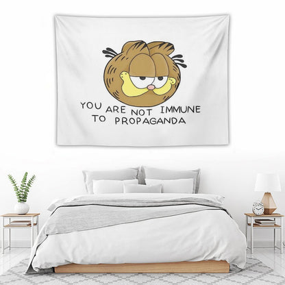 Garfield You Are Not Immune to Propaganda HD Tapestry