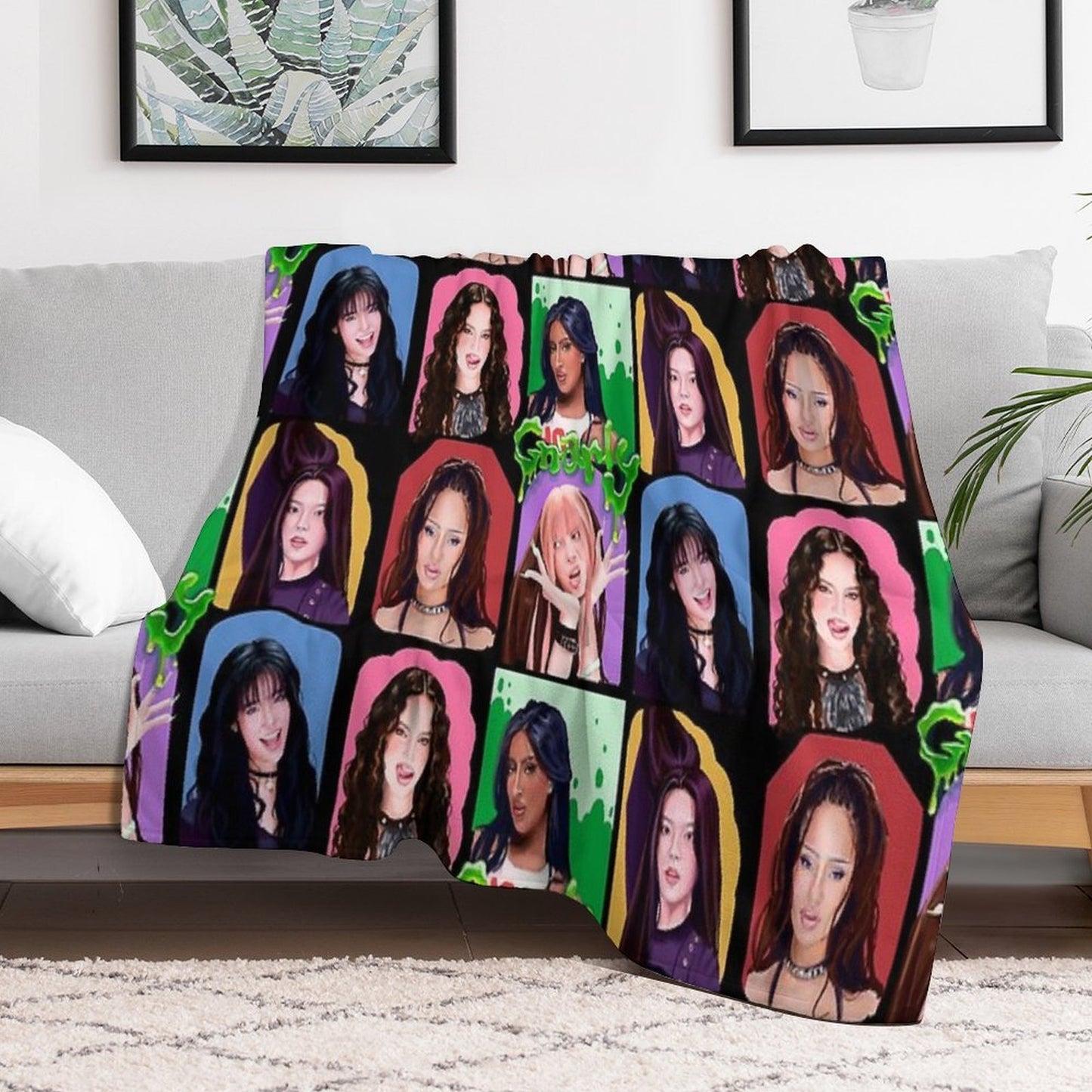 Katseye Gnarly Art Throw Blanket