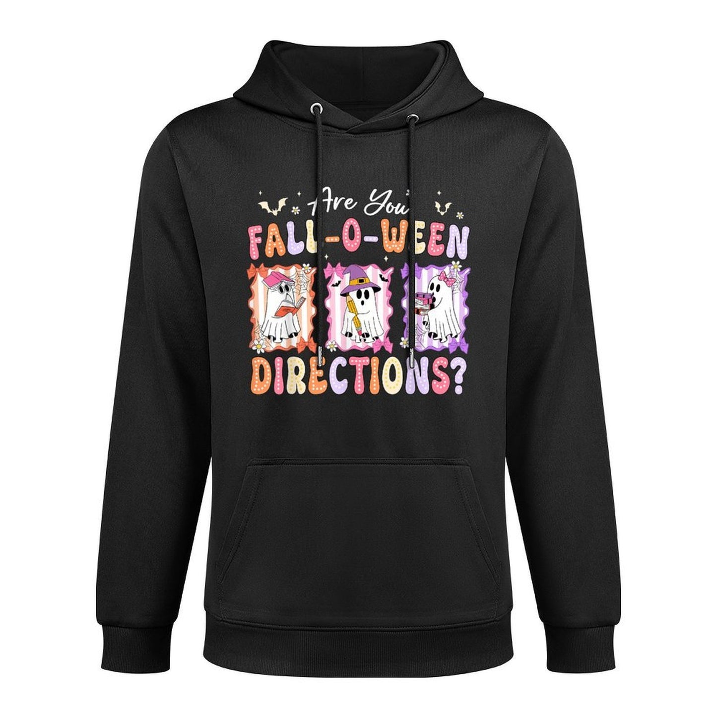 Retro Are You Fall O Ween Directions Teacher Halloween Ghost Colorfast Hoodie