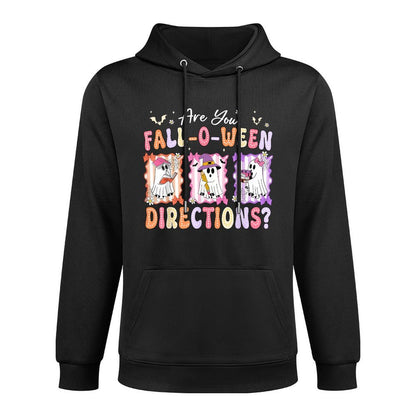 Retro Are You Fall O Ween Directions Teacher Halloween Ghost Colorfast Hoodie