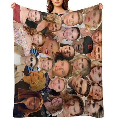 Scarlett Johansson Photo Collage Throw Blanket