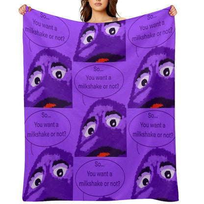 Order Up - Grimace Throw Blanket