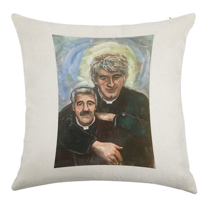 Entertaining Father Stone (Father Ted) Linen Throw Pillow Cover