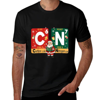 Christmas Carbon Nitrogen 67 Funny Science Santa Teacher  Moisture-wicking T-Shirt
