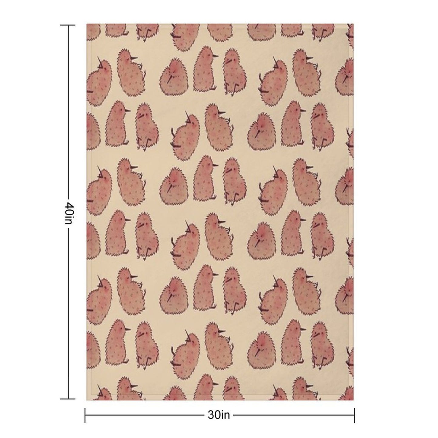 Cute Kiwi Birds Throw Blanket