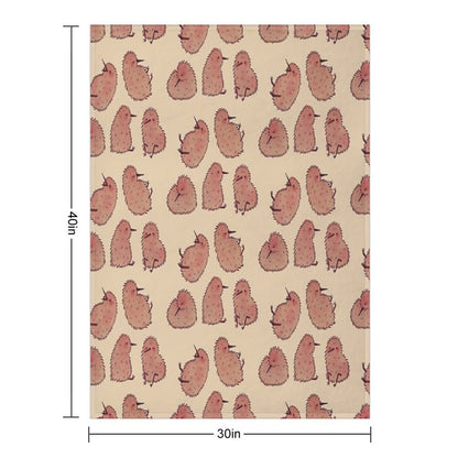 Cute Kiwi Birds Throw Blanket
