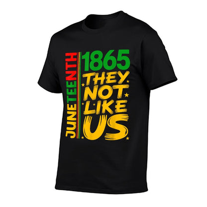 They Dont Like Us Juneteenth 1865 Pride Black History Tee  Ribbed Collar T-Shirt
