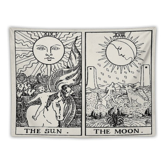 The Sun And Moon Tarot Cards Tapestry