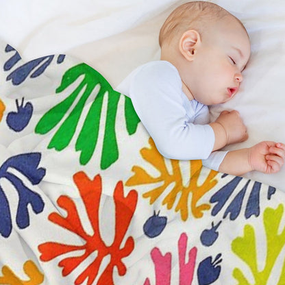 Matisse Floral Pattern Throw Blanket