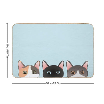 Peeking Cats Bath Mat
