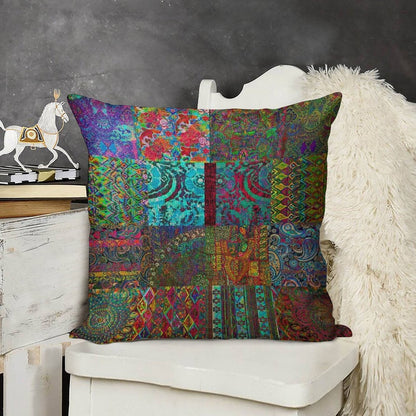 Bohemian Wonderland Linen Throw Pillow Cover