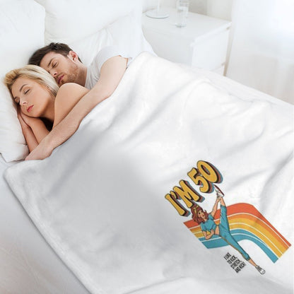 I'm 50 I Like to Kick, Streth, And Kick! Funny 50 Years Old Throw Blanket