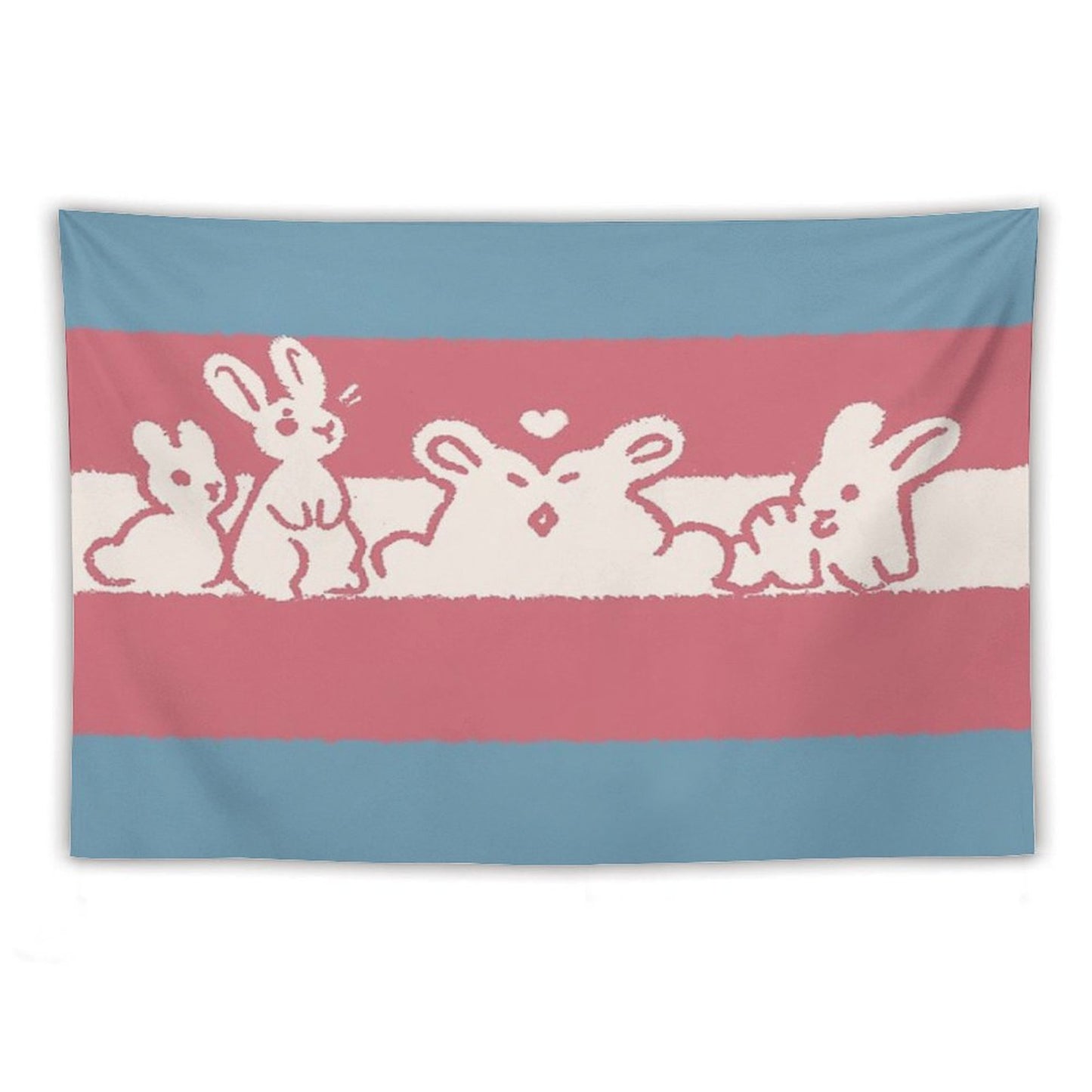 Trans Flag Bunnies Tapestry