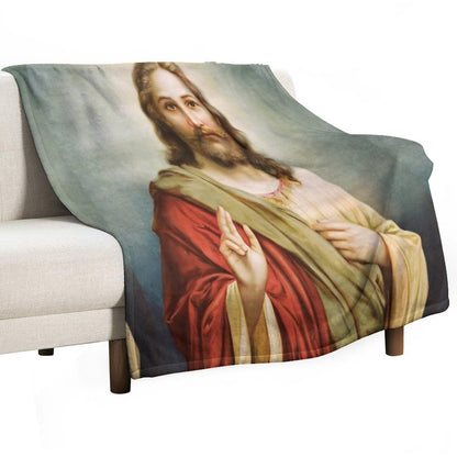 Jesus Christ Painting Throw Blanket