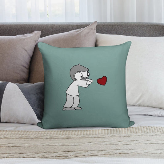 John Hearts Soft Washable Throw Pillow