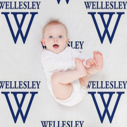 Wellesley University Official Logo Throw Blanket