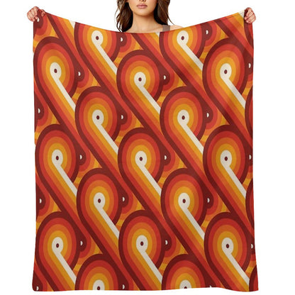Disco Circles Geometric Pattern – “The Rogue” Palette Throw Blanket