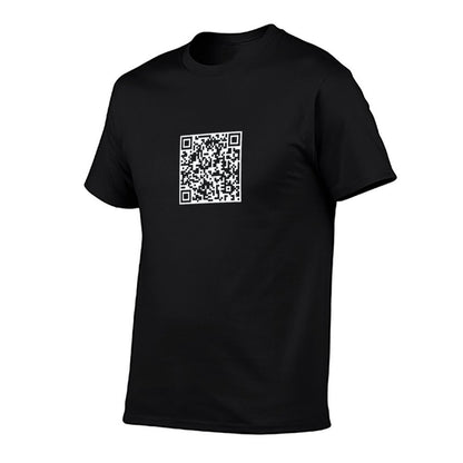 Rick Roll QR  Rolled Sleeves T-Shirt
