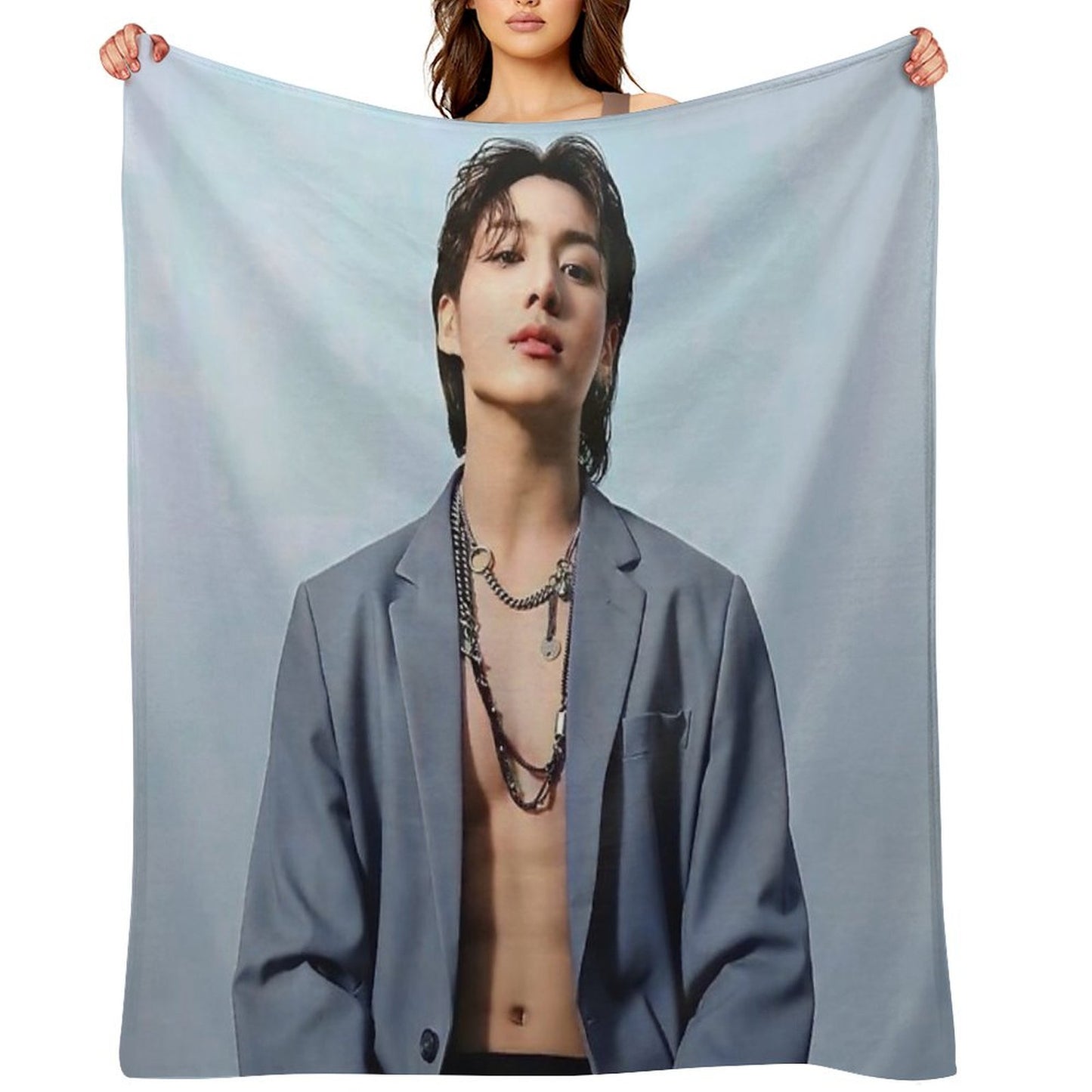Jungkook Colored Throw Blanket