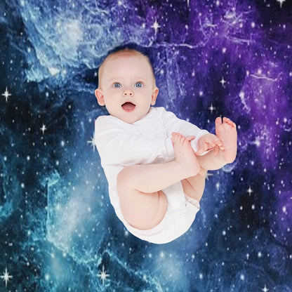 Purple Teal Galaxy Nebula Dream #1 #decor #art Throw Blanket