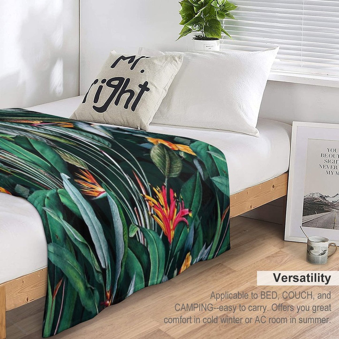 Midnight Garden V Throw Blanket