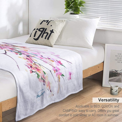 Cherry Blossom Throw Blanket
