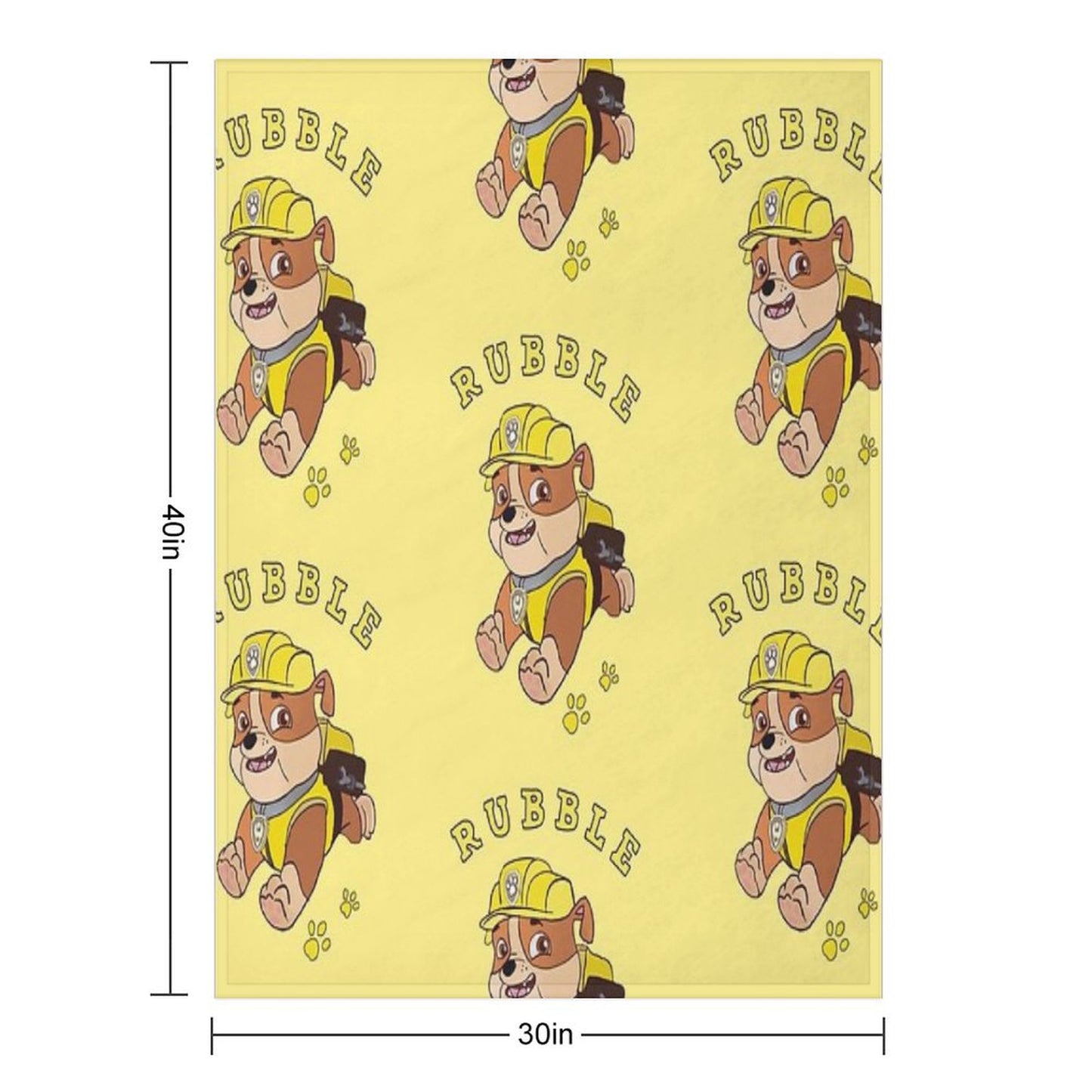Rubble Paw Patrol Throw Blanket