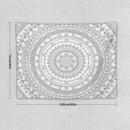 Mandala Gray Tapestry