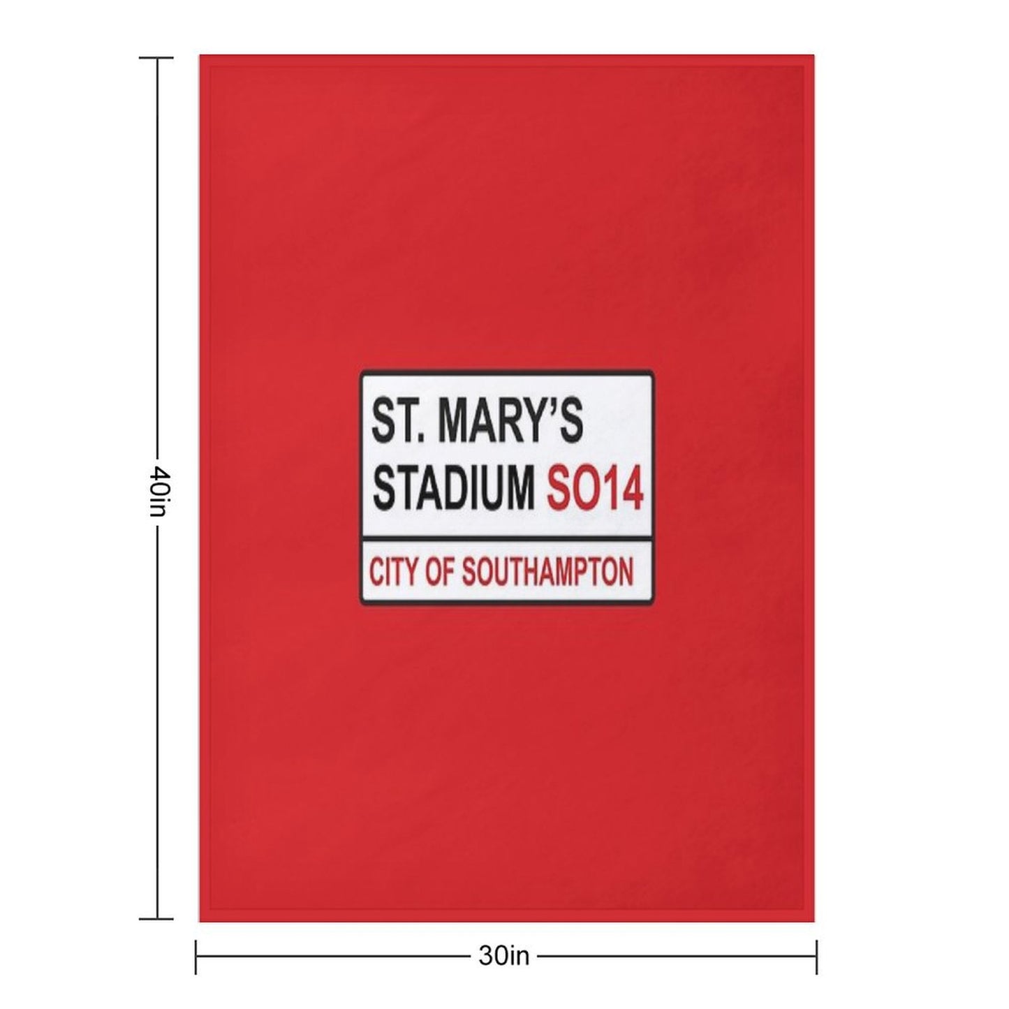 Southampton Football Team St. Mary’s Stadium Street Sign Throw Blanket