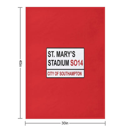 Southampton Football Team St. Mary’s Stadium Street Sign Throw Blanket