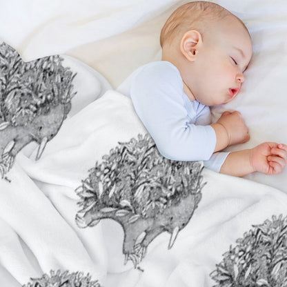 Botanical Echidna Throw Blanket