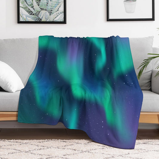 Aurora Borealis Northern Lights Throw Blanket