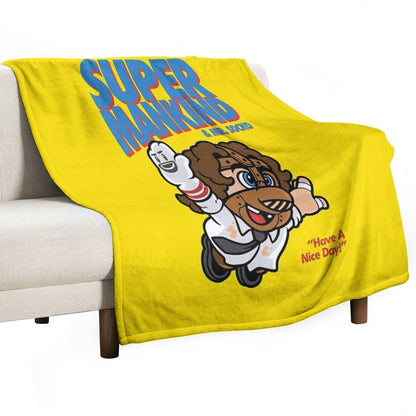 Super Mankind Throw Blanket