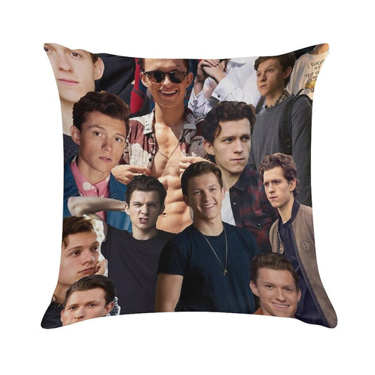 Tom Holland Collage Soft Durable Construction Throw Pillow