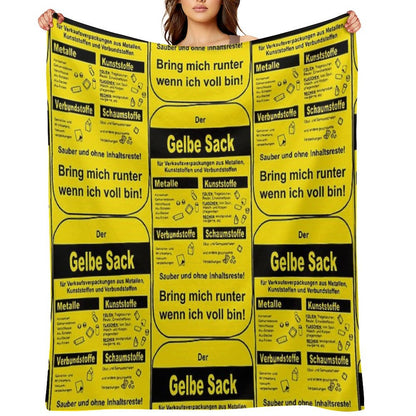 The Yellow Bag Throw Blanket